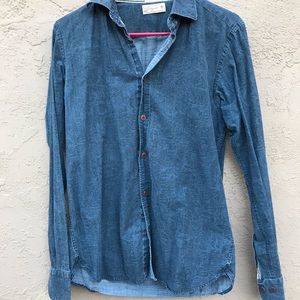 Vintage Patterned Button Up Shirt